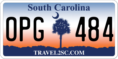 SC license plate OPG484
