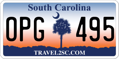 SC license plate OPG495