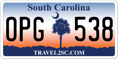 SC license plate OPG538