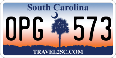 SC license plate OPG573