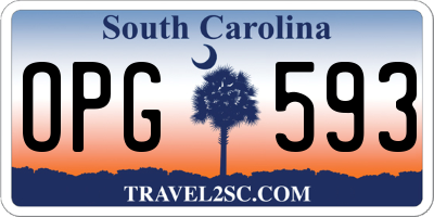 SC license plate OPG593