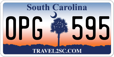 SC license plate OPG595
