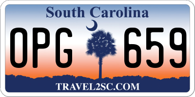 SC license plate OPG659