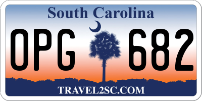 SC license plate OPG682