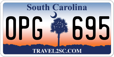 SC license plate OPG695