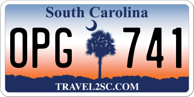 SC license plate OPG741