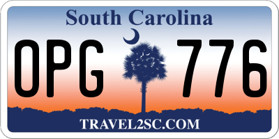 SC license plate OPG776