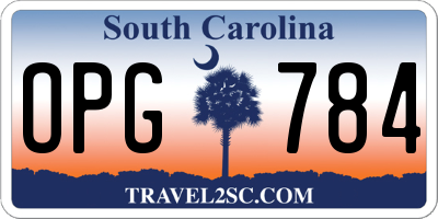 SC license plate OPG784