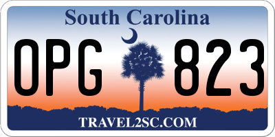 SC license plate OPG823