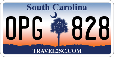 SC license plate OPG828