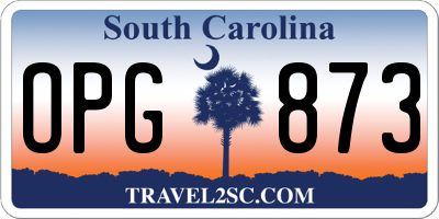 SC license plate OPG873