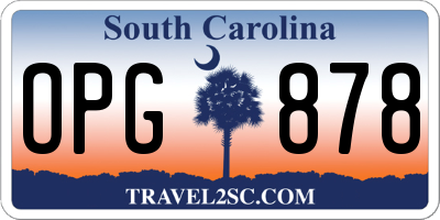 SC license plate OPG878