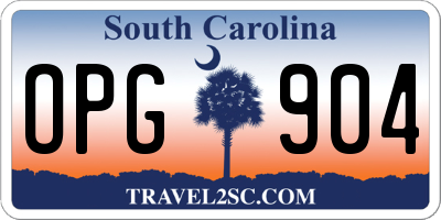 SC license plate OPG904