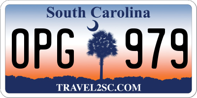 SC license plate OPG979