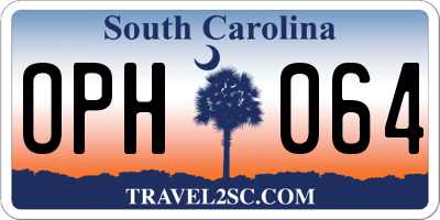 SC license plate OPH064