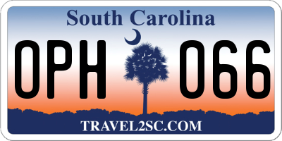 SC license plate OPH066