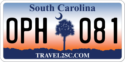 SC license plate OPH081