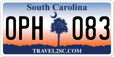 SC license plate OPH083