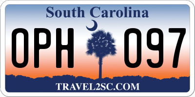 SC license plate OPH097