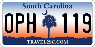 SC license plate OPH119