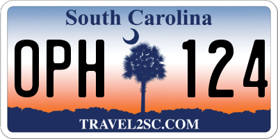 SC license plate OPH124
