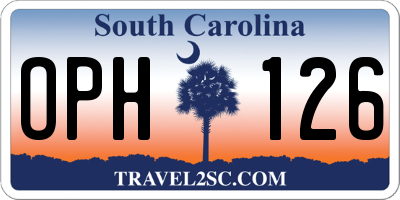 SC license plate OPH126