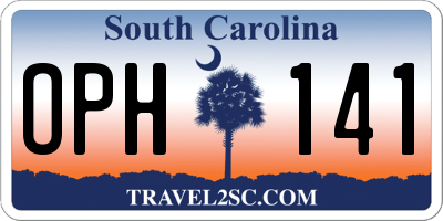 SC license plate OPH141