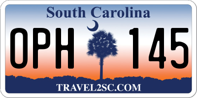 SC license plate OPH145