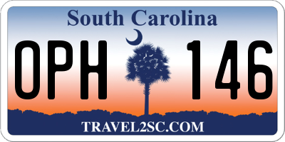 SC license plate OPH146