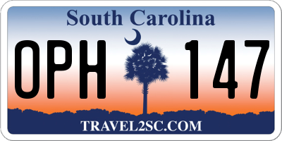 SC license plate OPH147