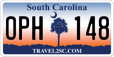 SC license plate OPH148