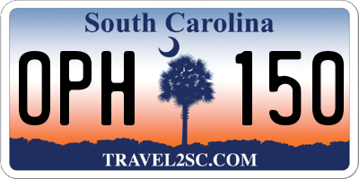 SC license plate OPH150