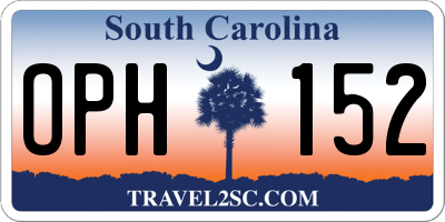 SC license plate OPH152
