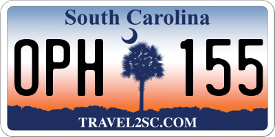 SC license plate OPH155