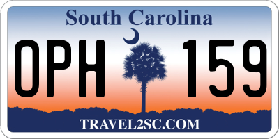 SC license plate OPH159