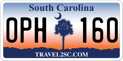 SC license plate OPH160