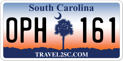 SC license plate OPH161