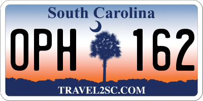 SC license plate OPH162