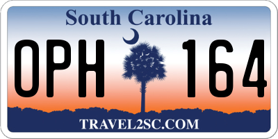 SC license plate OPH164