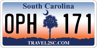 SC license plate OPH171