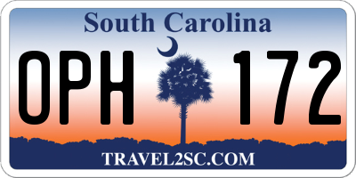 SC license plate OPH172