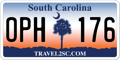 SC license plate OPH176
