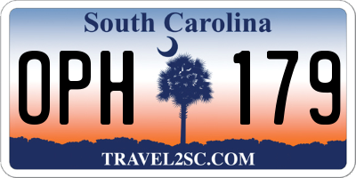 SC license plate OPH179