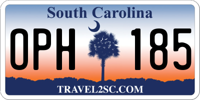 SC license plate OPH185