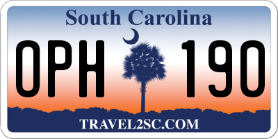 SC license plate OPH190