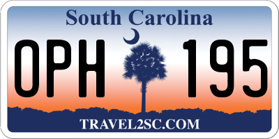SC license plate OPH195