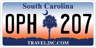 SC license plate OPH207