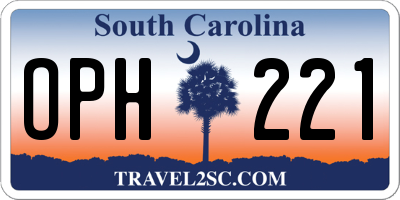 SC license plate OPH221