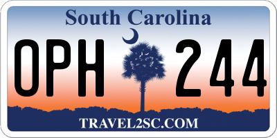 SC license plate OPH244