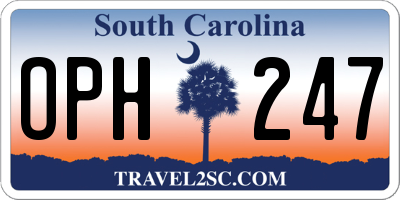 SC license plate OPH247
